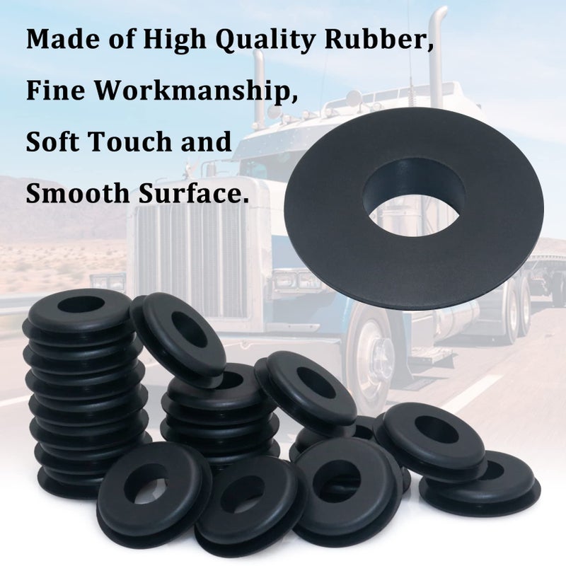 iBroPrat Glad Hand Seal  20pcs Gladhand Washers Rubber Seals Black Gasket Elastic Grommets for Semi Trucks Trailers Brake Air Hose Parts Number 10028 - Image 4